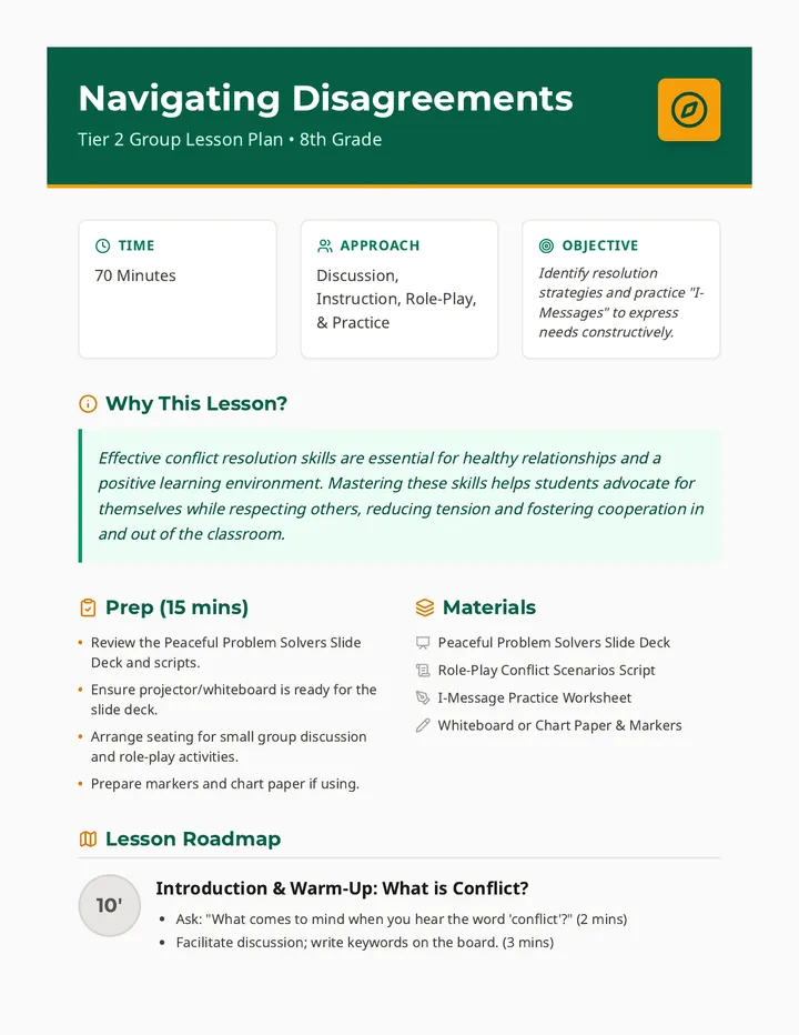 Navigating Disagreements Lesson Plan