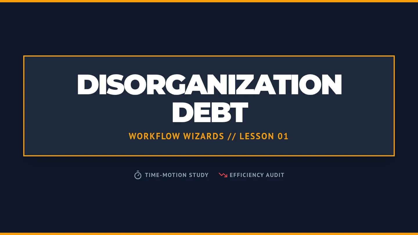 Disorganization Debt Slides