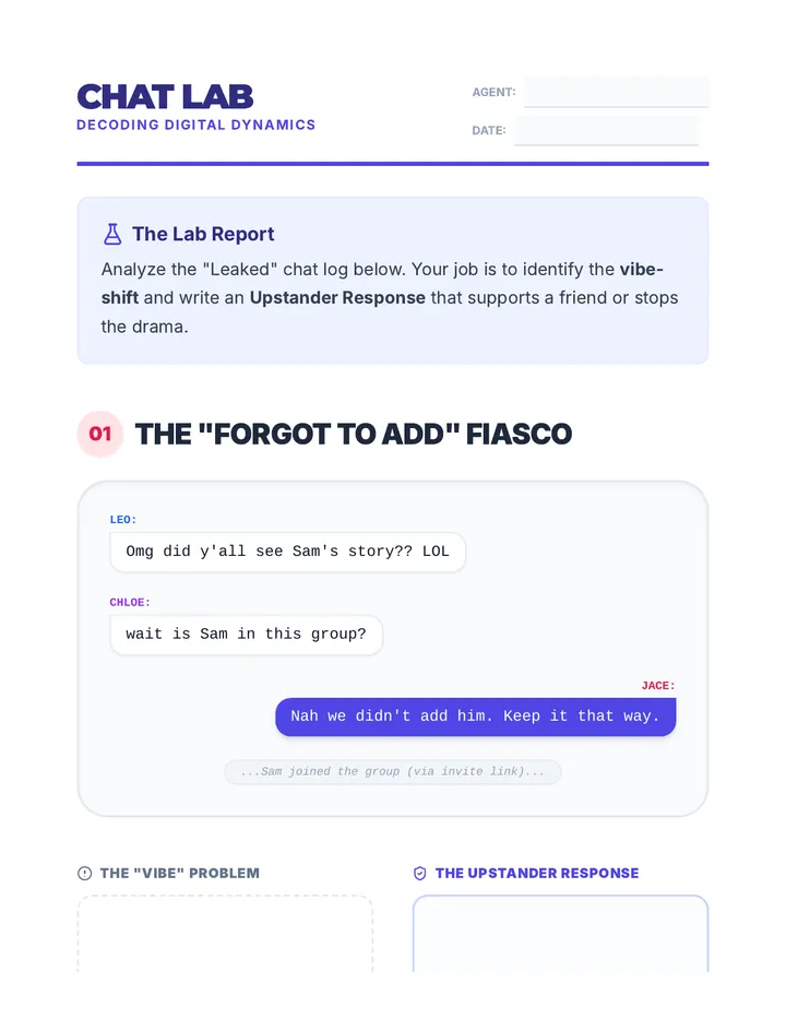 Chat Lab Worksheet