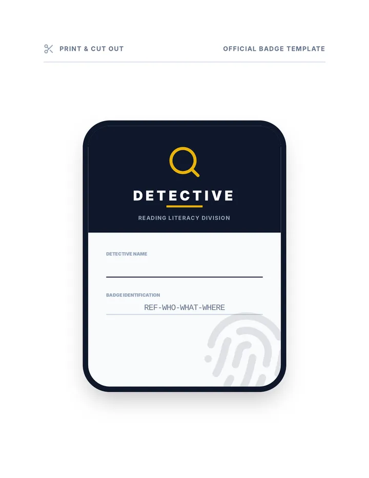 Detective Badge Activity