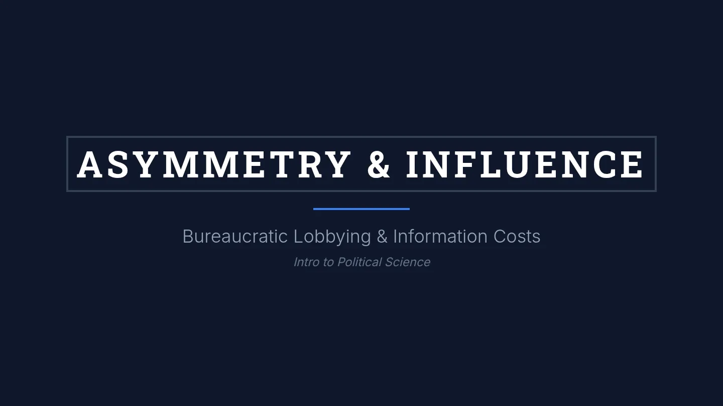 Asymmetry and Influence Slides
