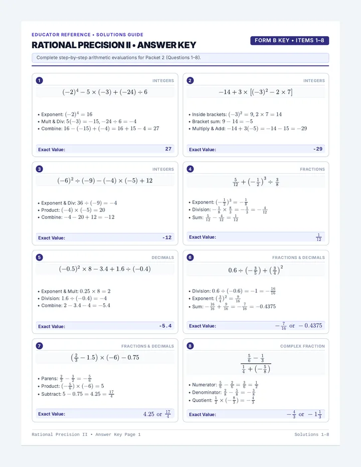 Rational Precision Key Two Document