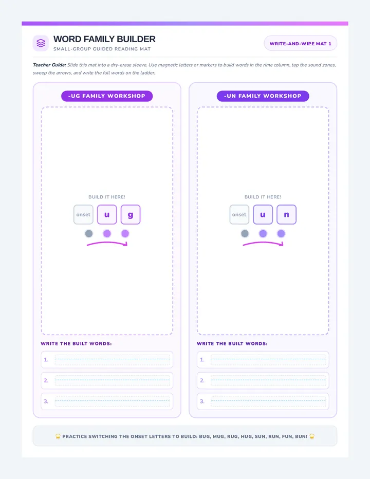 Short U Workmats