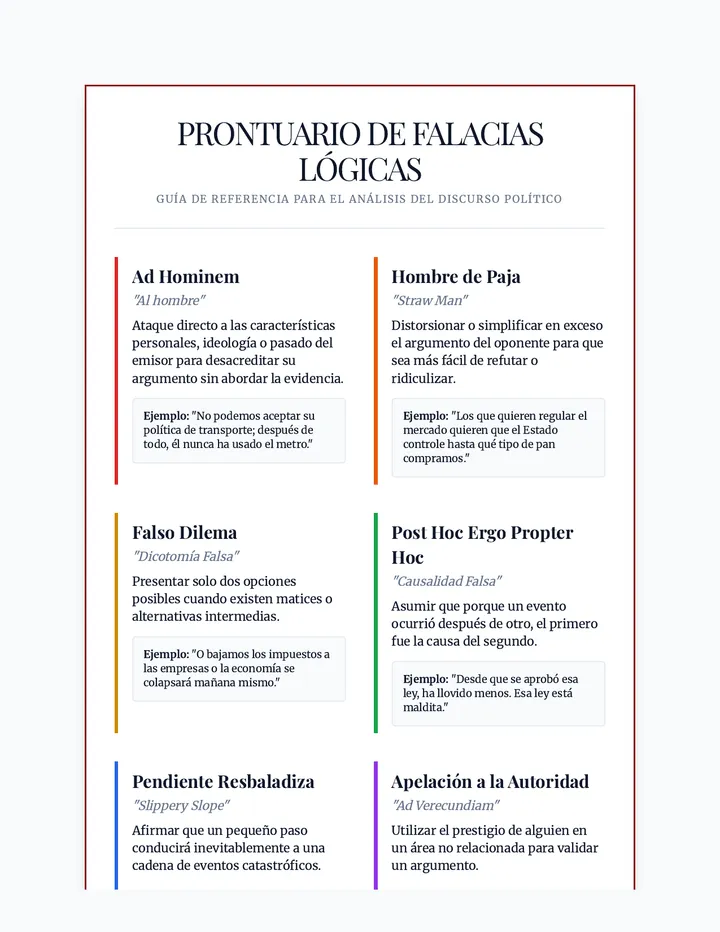 Logical Fallacies Reference Sheet