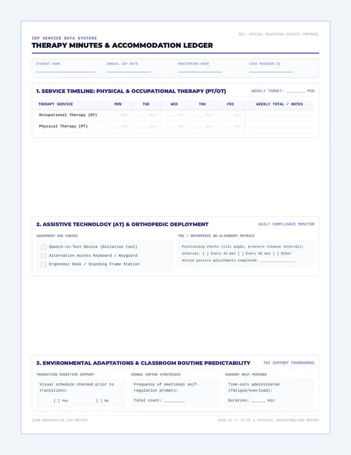 IEP Goal Tracker Ledger