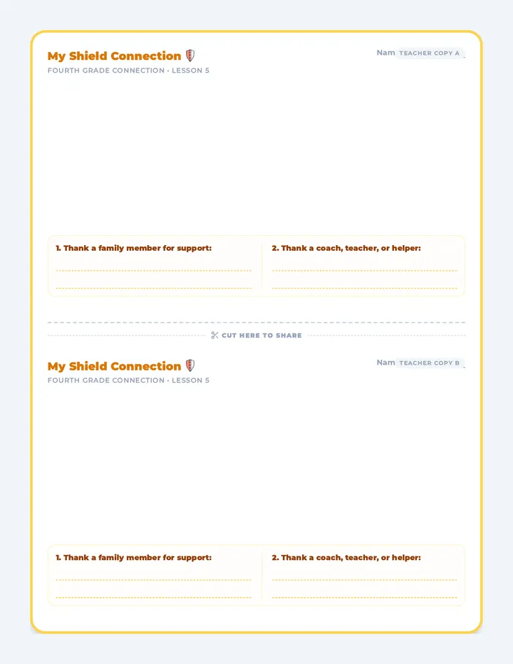 Fourth Grade Connection Exit Ticket