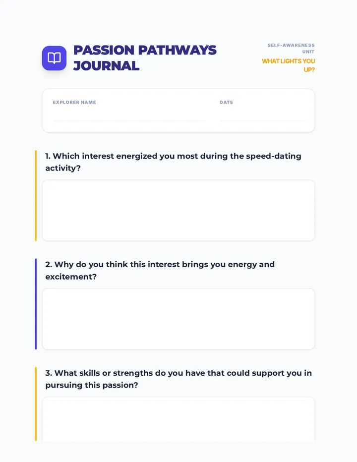 Passion Pathways Journal