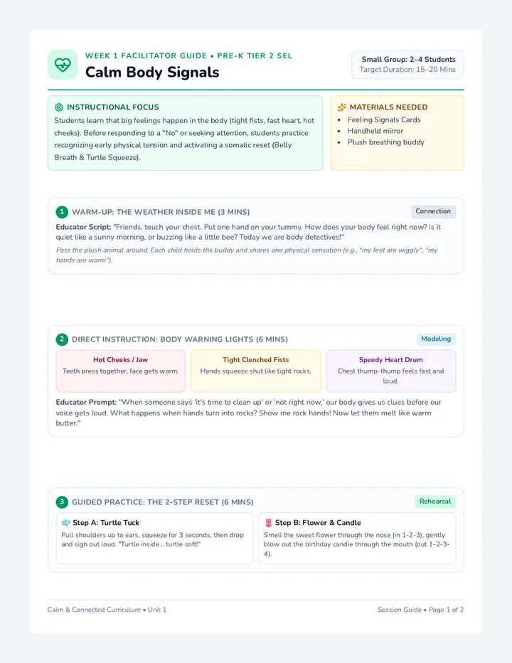 Calm Body Facilitator Guide