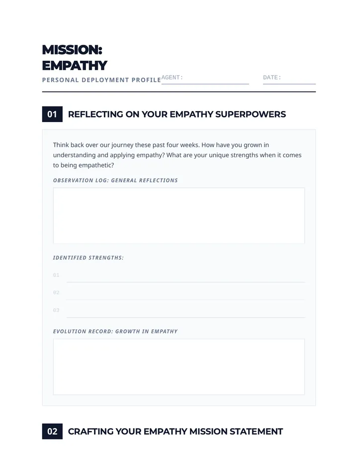 Empathy Mission Worksheet