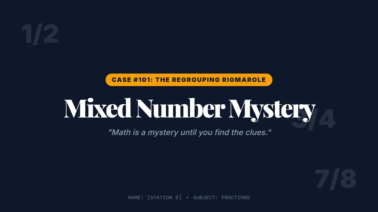 Mixed Number Mystery Slides