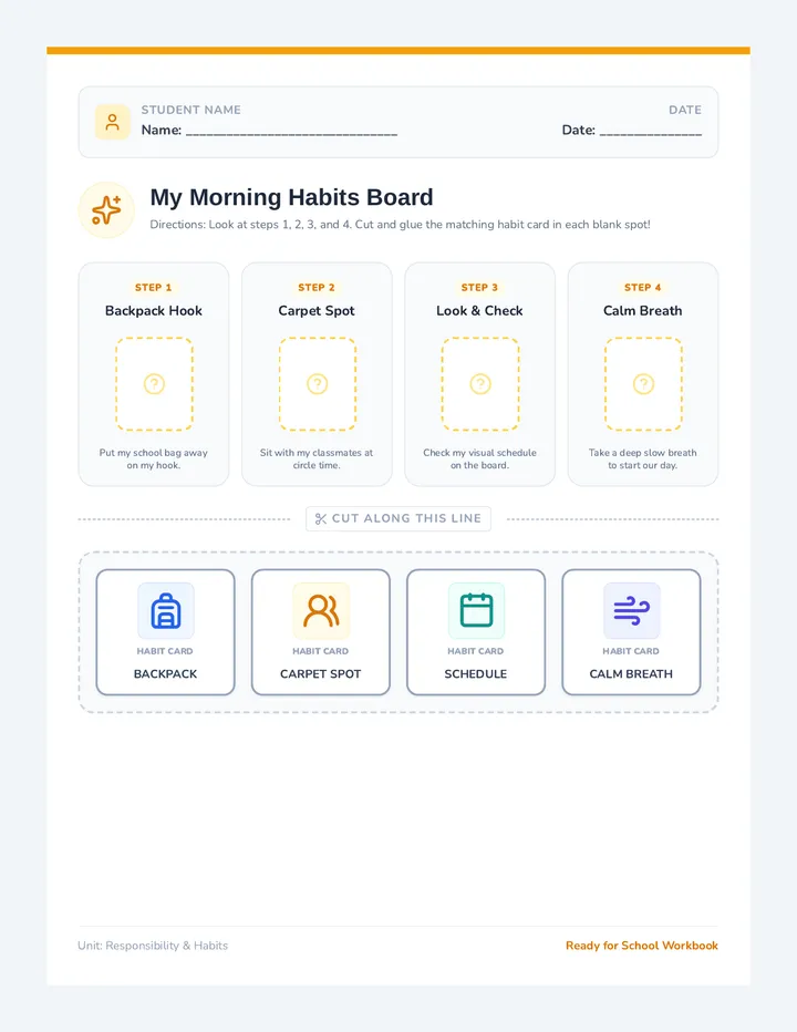 Morning Habits Board