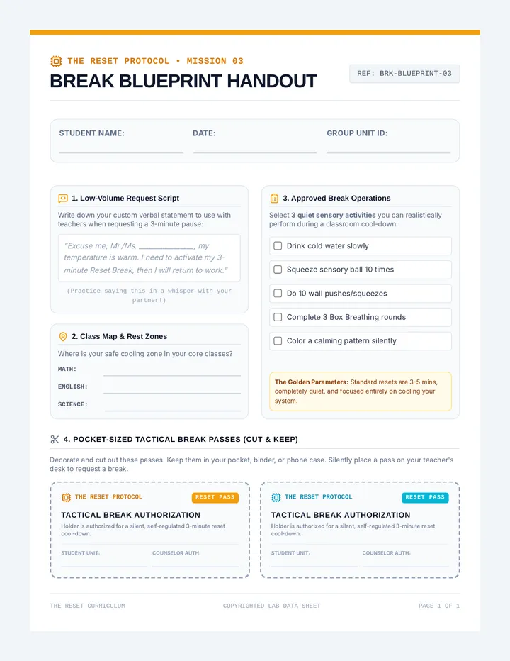 Break Blueprint Handout
