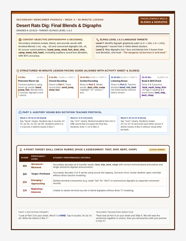 Desert Rats Teacher Guide