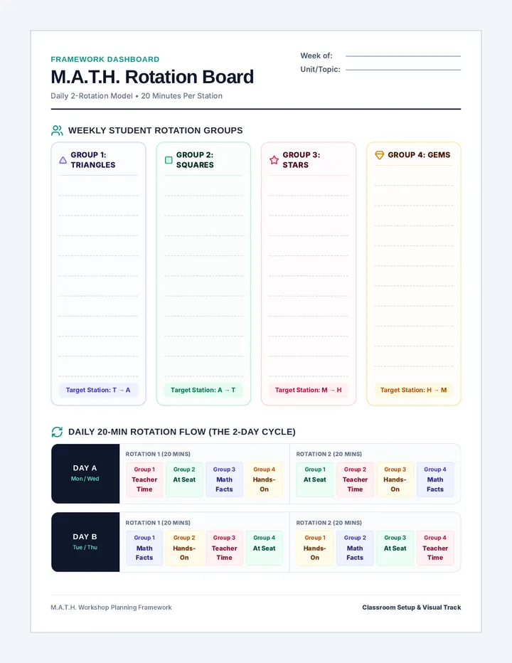 Math Workshop Teacher Planner