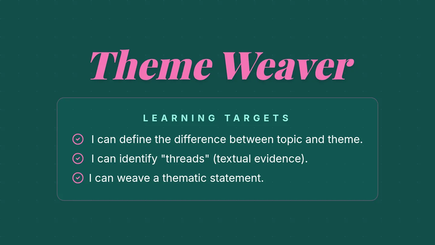 Theme Weaver Final Slides Plus Answer Guide