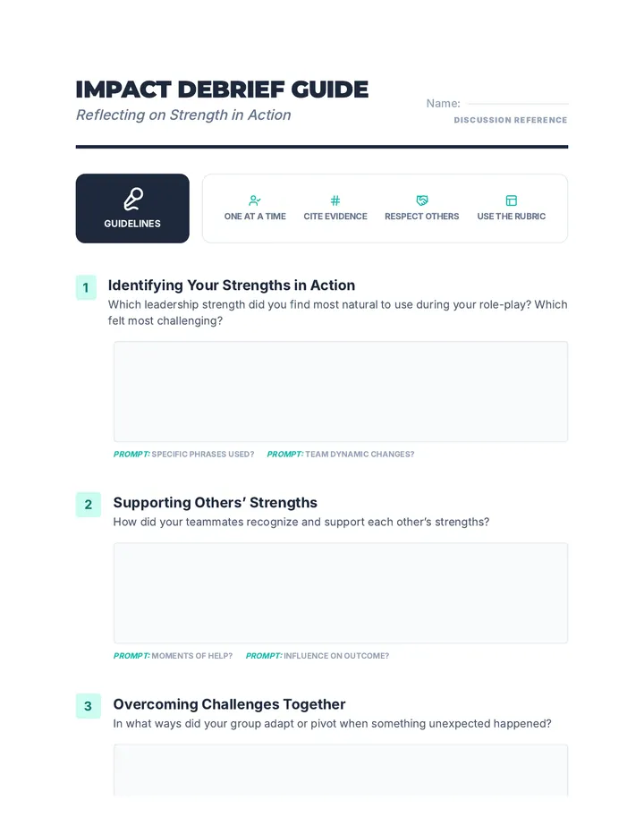 Impact Debrief Guide