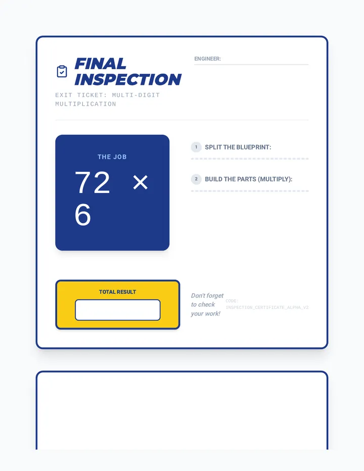 Digit Splitters Exit Ticket