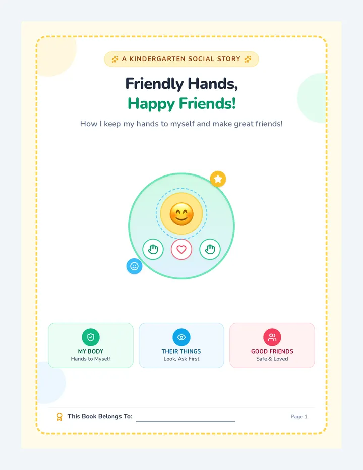Friendly Hands Social Story