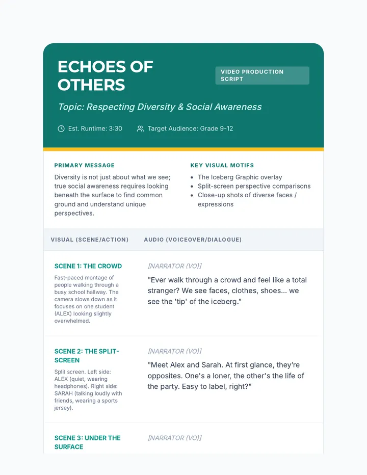 Echoes of Others Video Script