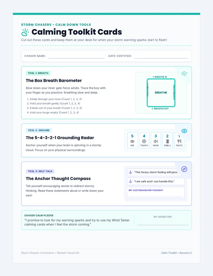 Calming Toolkit Cards