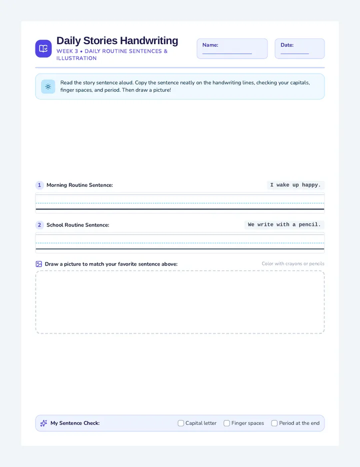 Daily Stories Writing Packet