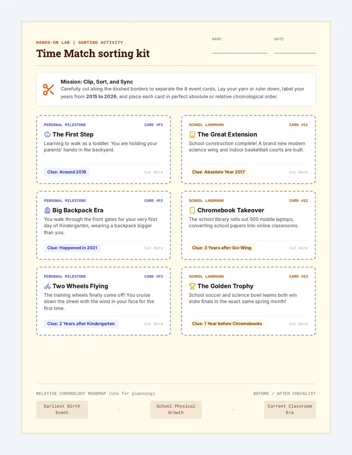 Time Match Activity Cards