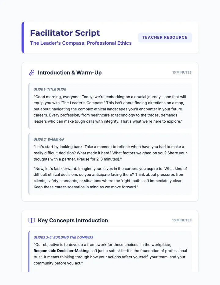 Compass In Script Writing The Leader's Compass • Lesson • Lenny.com