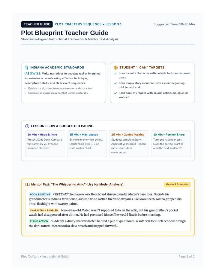 Plot Blueprint Teacher Guide