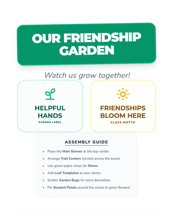 Friendship Garden Bulletin Kit