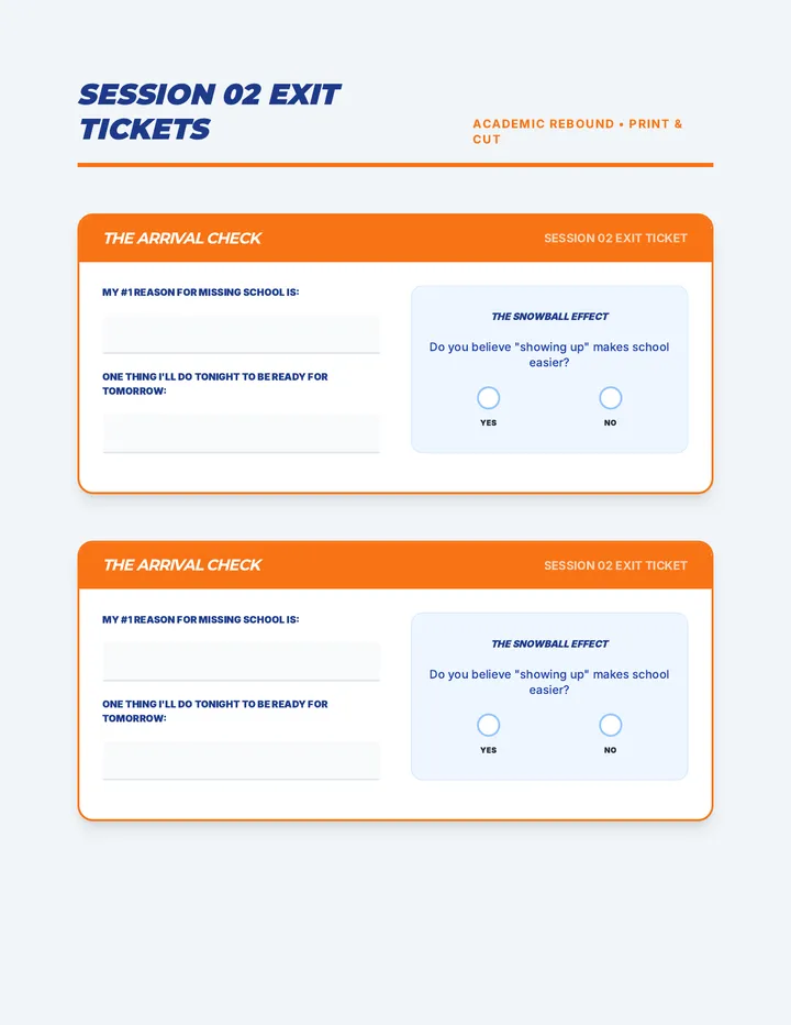 Arrival Exit Tickets