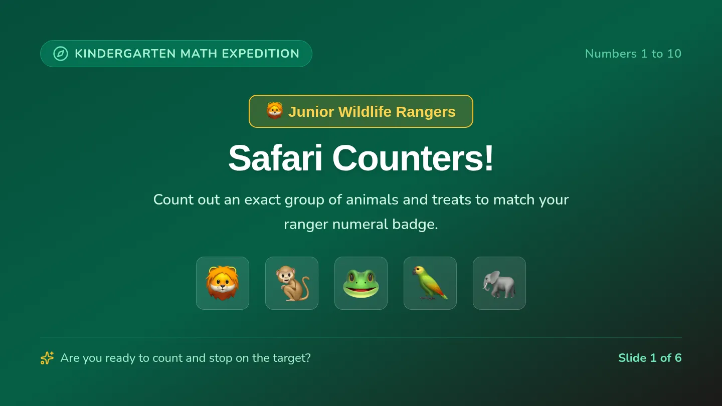Safari Counters Slides