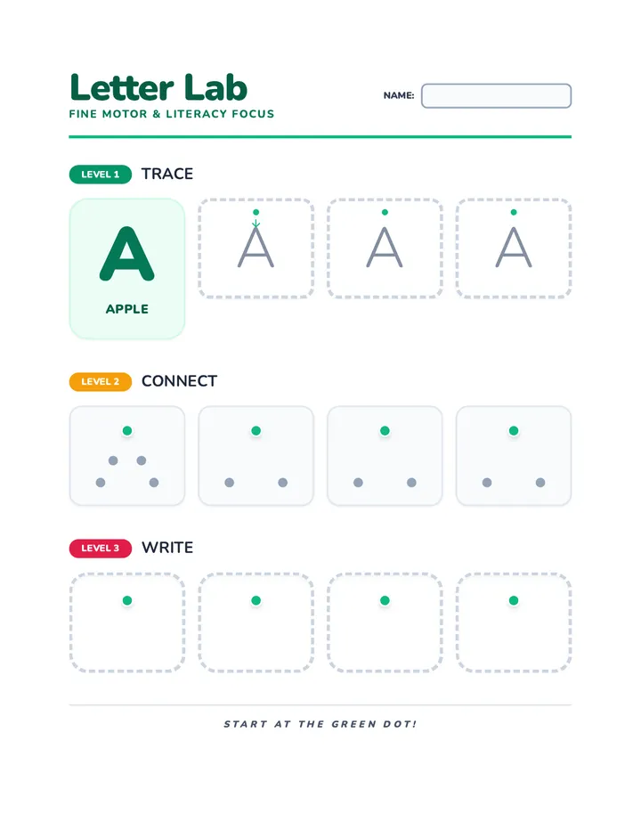 Letter Lab Worksheet