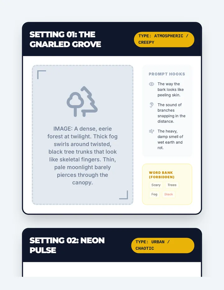 Word Choice Setting Cards