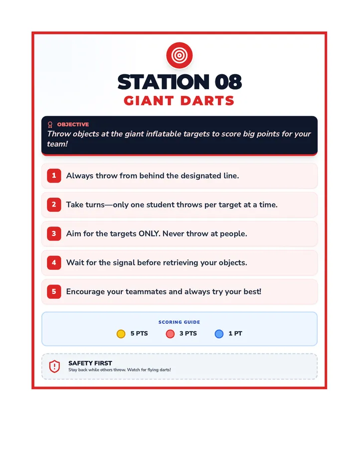 Giant Darts Station Poster