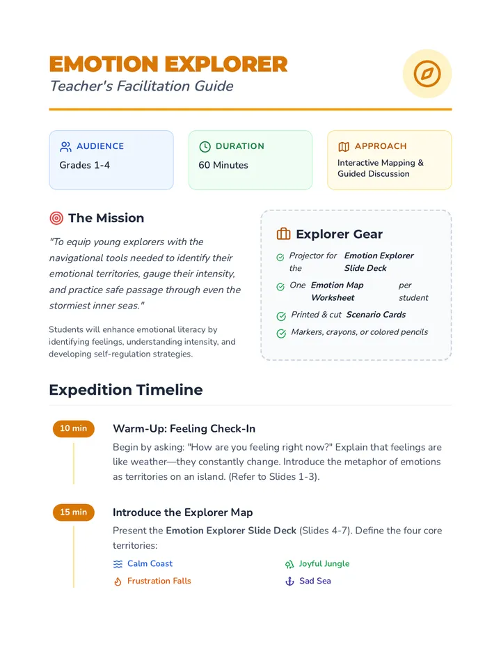 Emotion Explorer Lesson Plan