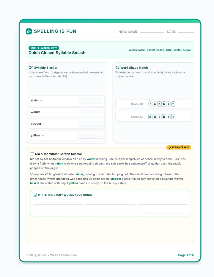 Syllable Power Student Mission Packet