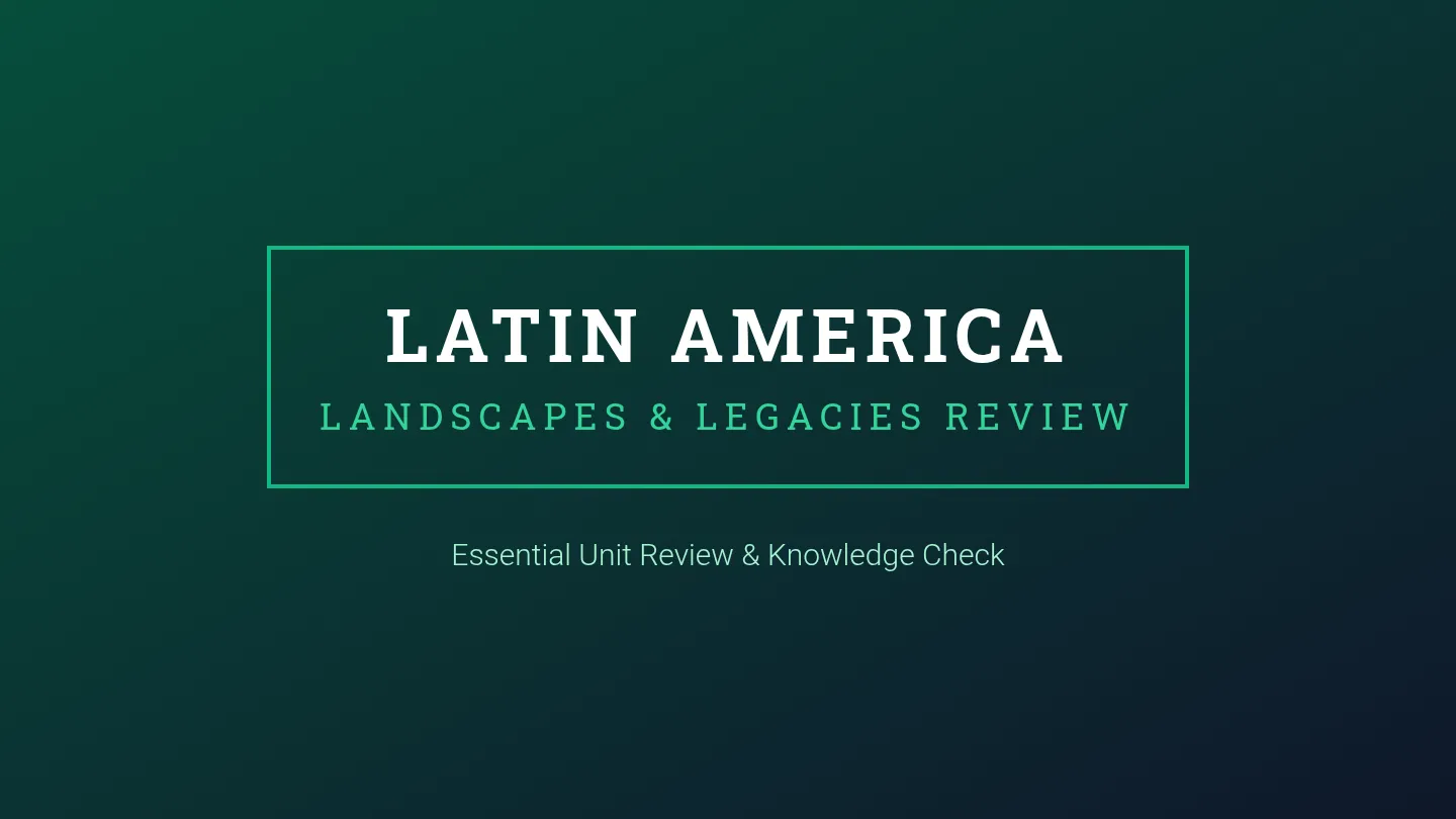 Latin America Review Slides