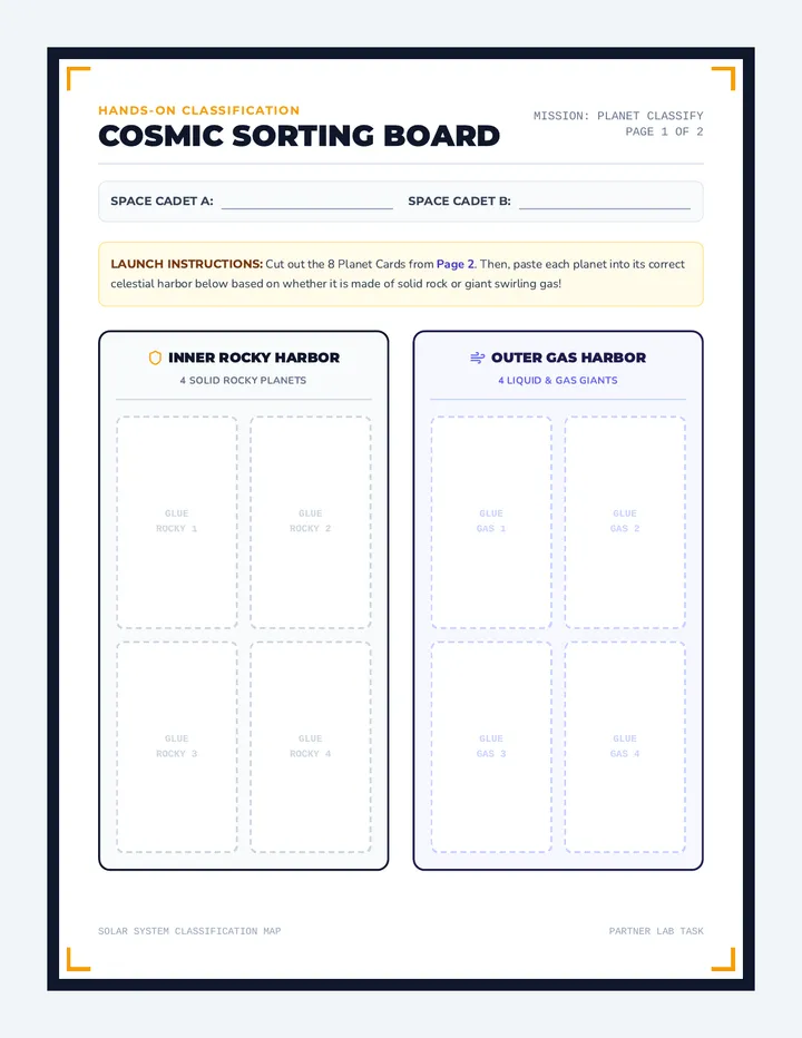 Cosmic Sorting Activity