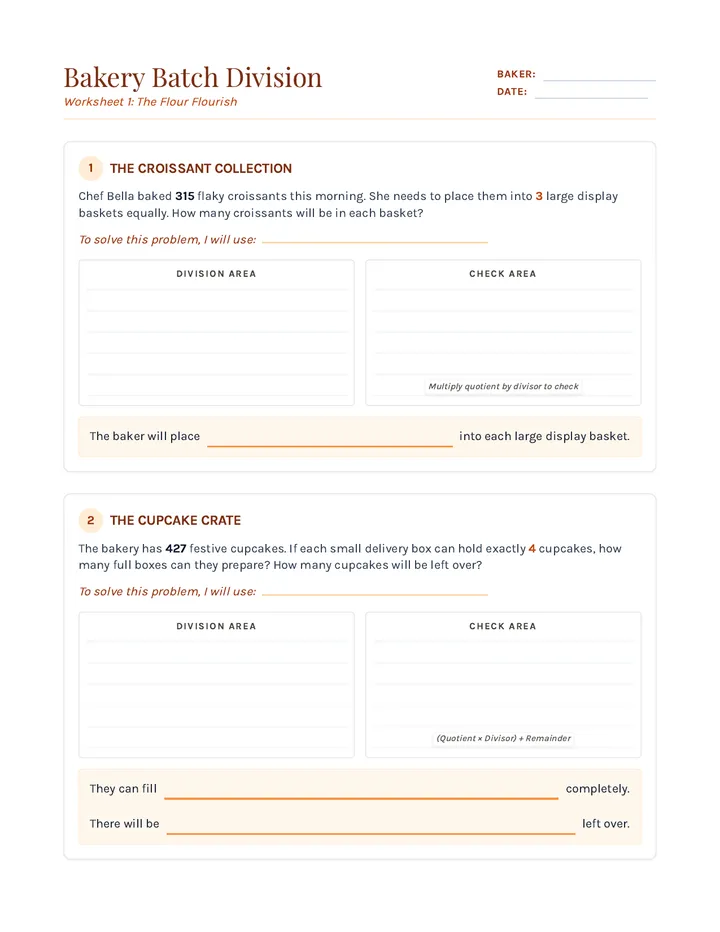 Flour Flourish Worksheet