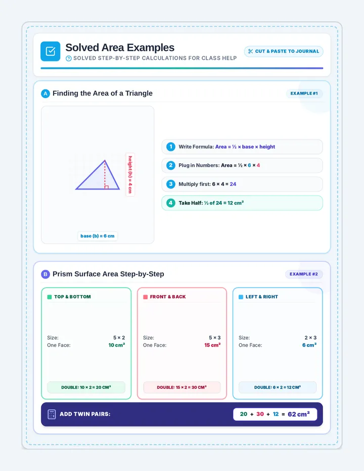 Area Solver Reference Sheet