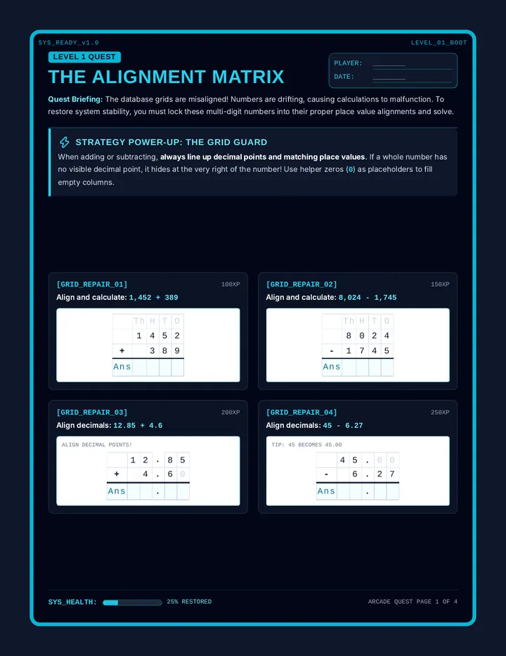 Grid Glitch Student Booklet