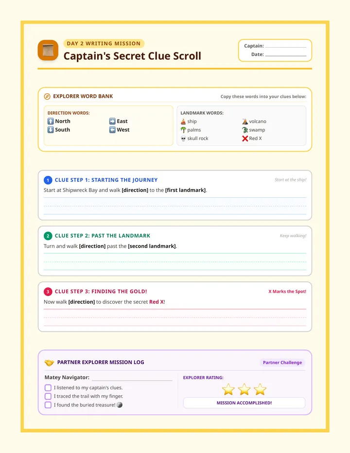Captain Clues Activity
