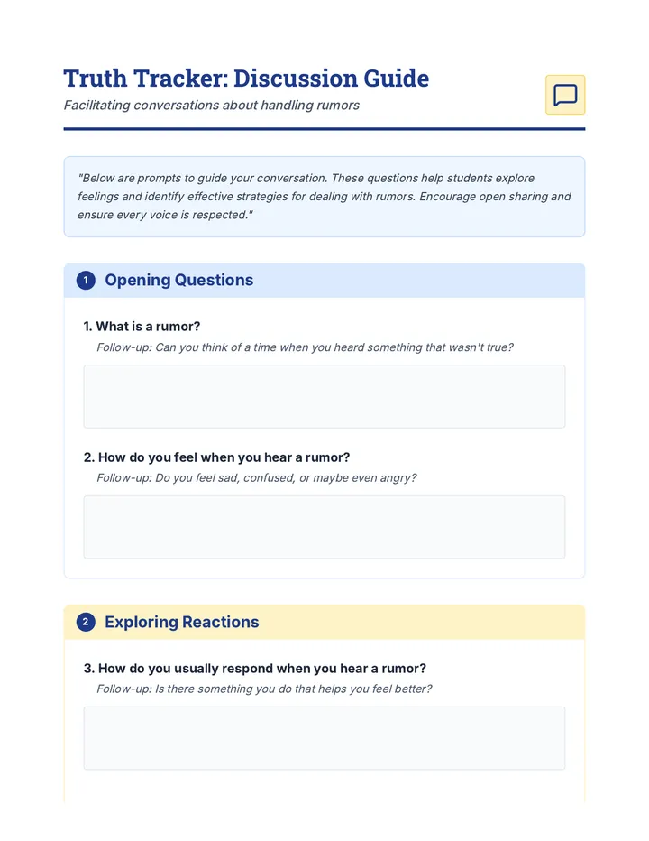 Rumor Handling Discussion Prompts