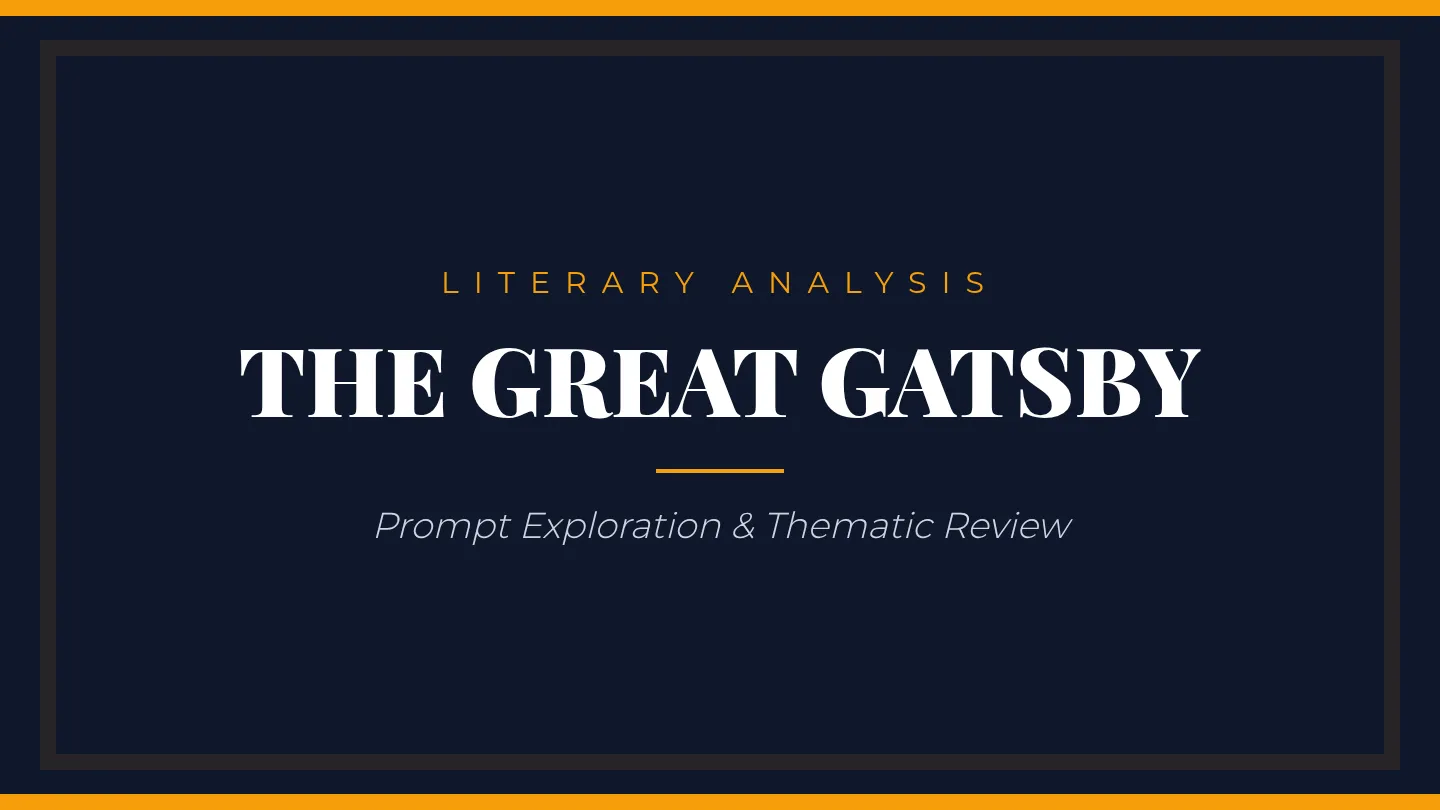Gatsby Analysis Slides