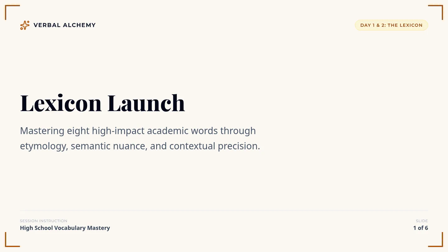 Lexicon Launch Slides