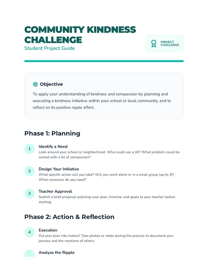 Community Kindness Challenge Project Guide