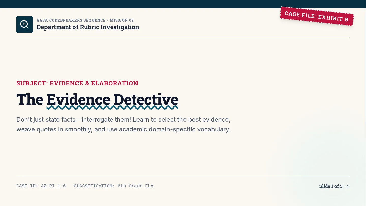 Evidence Detective Slides