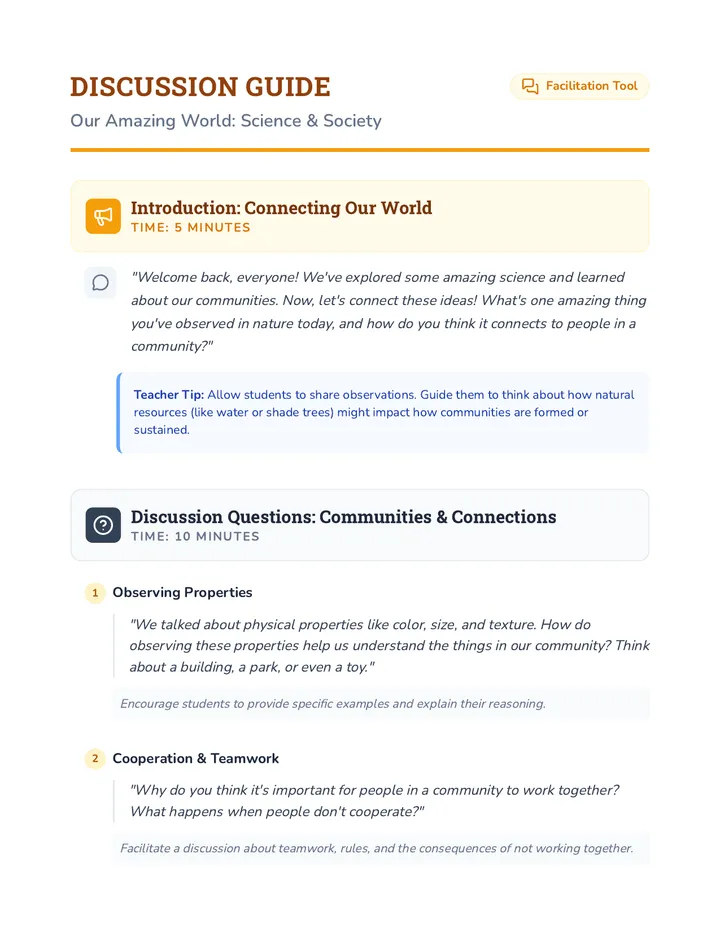 World Discovery Discussion Guide