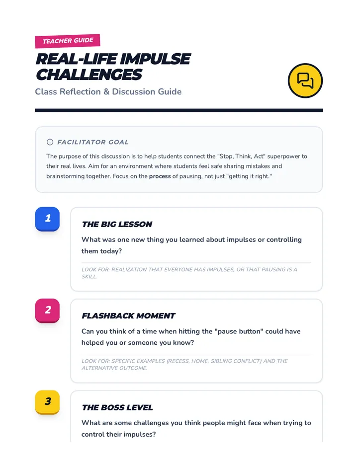 Real-Life Impulse Challenges Discussion Guide