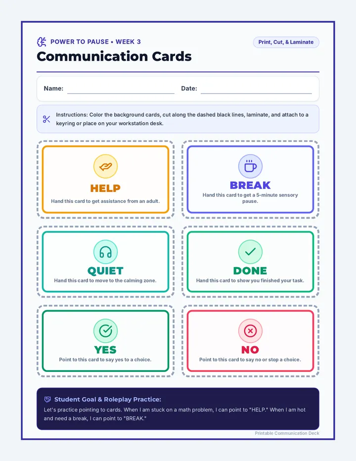Communication Cards Printable